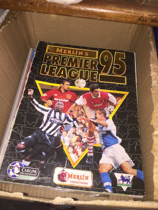 6 football sticker albums (nearly full)