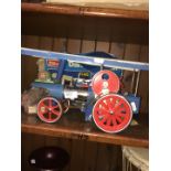 Wilesco Dampftraktor model live steam traction engine with folded box and accessories