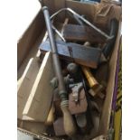 A box of tools including planes