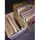 Two boxes of LP records