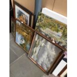 Various oil paintings and prints