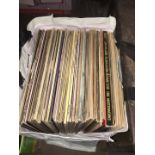 A bag of LP records