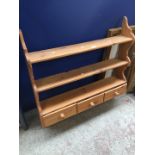 A pine plate rack.