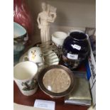 Mixed EPNS and pottery items