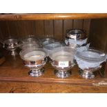 A set of 11 silver plated dessert dishes.