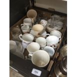 Box of ceramics inc. commemorative items