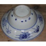 A Chinese Ming style porcelain blue and white dish, diam. 18.5cm.