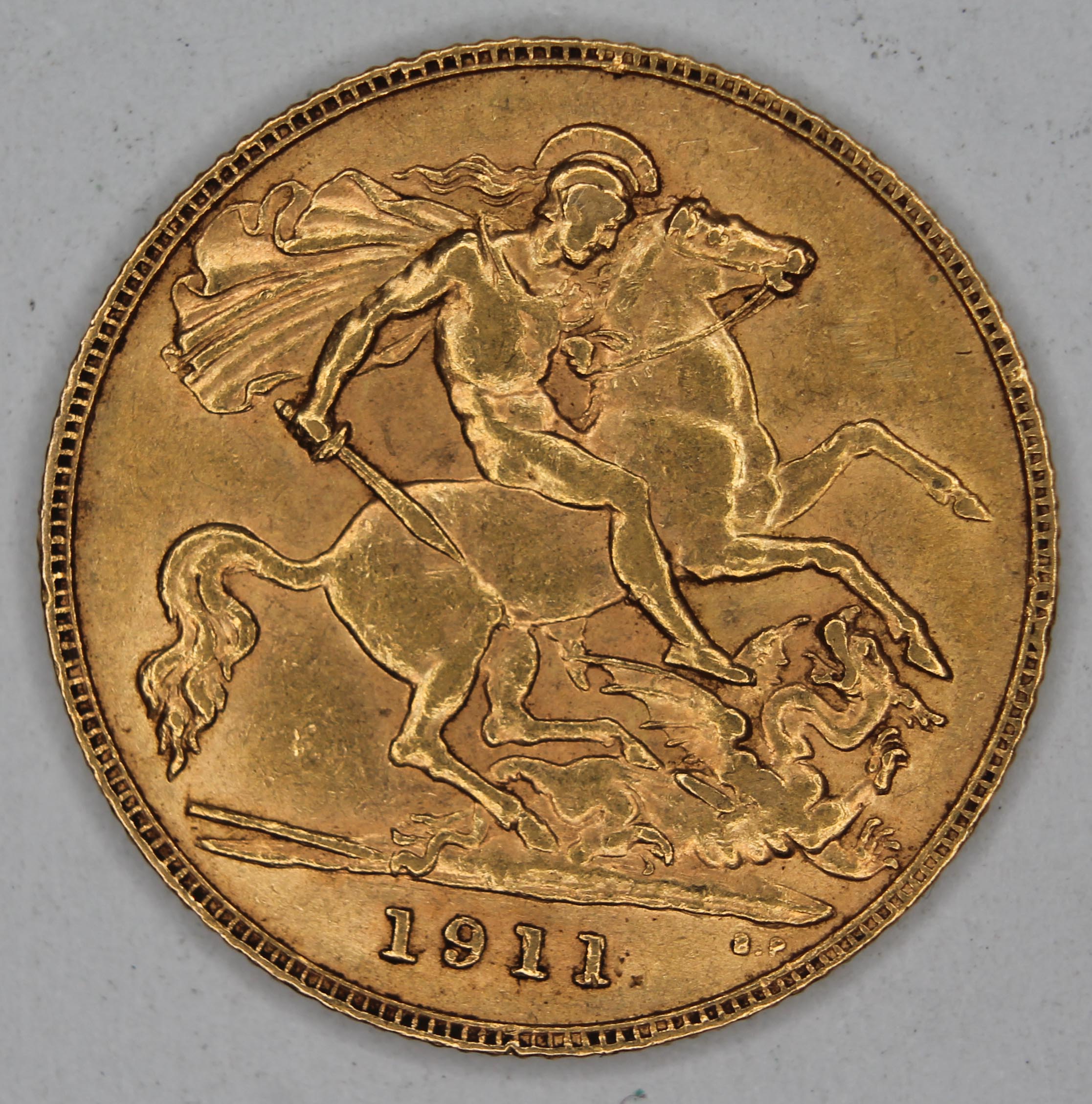 George V 1911 half sovereign ONLY 12% BUYER'S PREMIUM (INCLUSIVE OF VAT) NORMAL ONLINE FEES MAY - Image 2 of 2