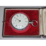 A hallmarked silver fusee pocket watch, Dagg Liverpool, diam. 47mm.