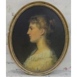 Attributed to Giuseppe De Sanctis (1858-1924), portrait of a girl, oil on canvas, 46cm x 56cm,