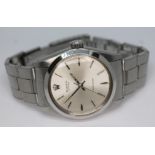 A 1966 Rolex Oyster Precision 6426 stainless steel wristwatch with signed silver dial, silver hour