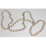 A hallmarked 9ct gold necklace, length 52cm, weight 10.7g.