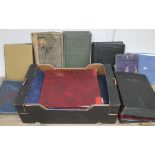 16 postcard albums, various subject matter, mainly early 20th century, some later.