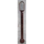A 19th century mahogany stick barometer, A Gallenkamp & Co Ltd London, length 92cm. Condition -