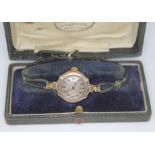 A ladies Art Deco 9ct gold Rolex wristwatch, with 15 jewel manual wind movement