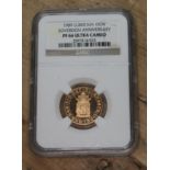 Great Britain Ultra Cameo 500th anniversary of the sovereign 1489-1989 NGC slab