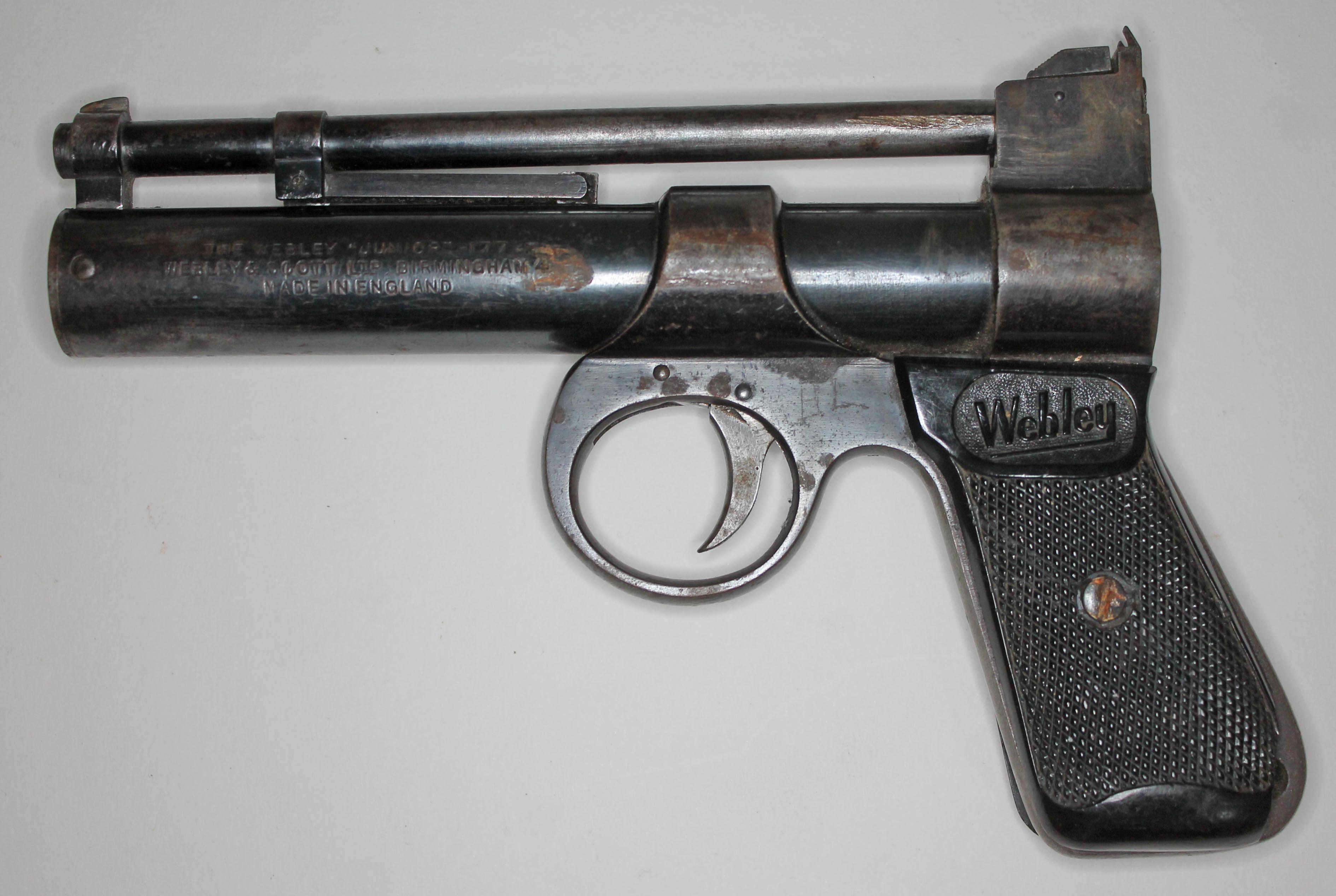 A Webley Junior .177 air pistol.