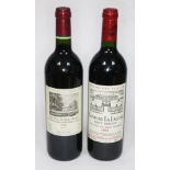 2x bottles: Chateau La Lagune 1995 & Chateau Duhart-Milon 1998 Condition - level low neck, foil
