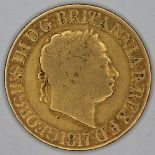 George III 1817 sovereign ONLY 12% BUYER'S PREMIUM (INCLUSIVE OF VAT) NORMAL ONLINE FEES MAY APPLY