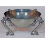 A Liberty & Co Tudric pewter bowl designed Oliver Baker, number 067, diam. 47cm. Condition - very
