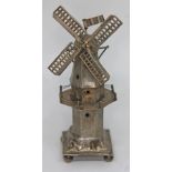 A dutch silver windmill, height 11cm.