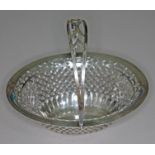 A pierced hallmarked silver basket, wt. 3oz.