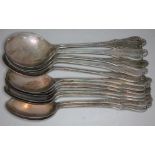 A set of twelve silver spoons, Elkington & Co, Sheffield 1969, wt. 20oz.