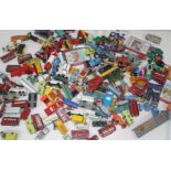 A quantity of die-cast model vehicles including Lesney Matchbox, Musky and Hot Wheels.