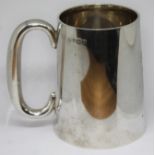 A silver tankard, Birmingham 1945, wt. 10oz. Condition - inscription to front, ding to foot rim,