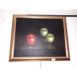 K. Alden, 20th century american painter, oil on board still life, signed lower right.