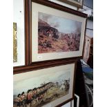 Two military battle scene prints