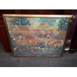 A large Oriental print