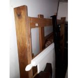 A pine double bed frame