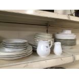 Mixed collection of white dinnerware - over 40 pieces