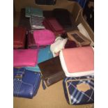 A box of leather purses