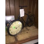 Landon Tyler London quartz clock in shape of vintage bike.
