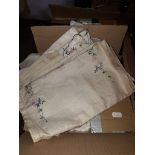 Two small boxes of linen