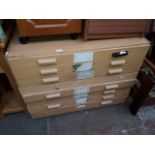 A set of plan drawers