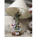 German porcelain figural table lamp