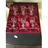 Royal Doulton Crystal wine glasses and crystal sherry glasses