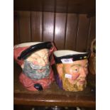 Royal Doulton character jugs John Falstaff and J and Sons King Hal