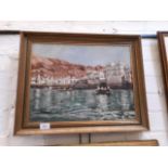 J. B. Lann?, Mukalla - Saudi Arabia, oil on canvas, unsigned, label verso, 45cm x 35cm, framed,