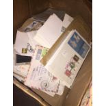 A box of stamps and covers