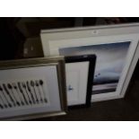A pair of Keith Nash seascape prints and two others including after Brigette Davies