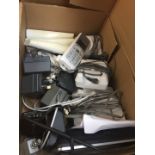 A box of house phones, etc.