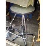 An industrial style stool