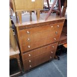 A Lebus retro chest of drawers and matching bedside cabinet