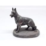 A hallmarked silver filled dog, length 55mm.