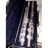 A cased flute