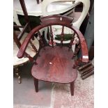 An elm seated captains chair